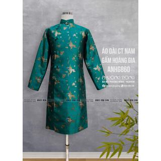 Áo Dài Cách Tân Nam Gấm Cao Cấp ANHG860